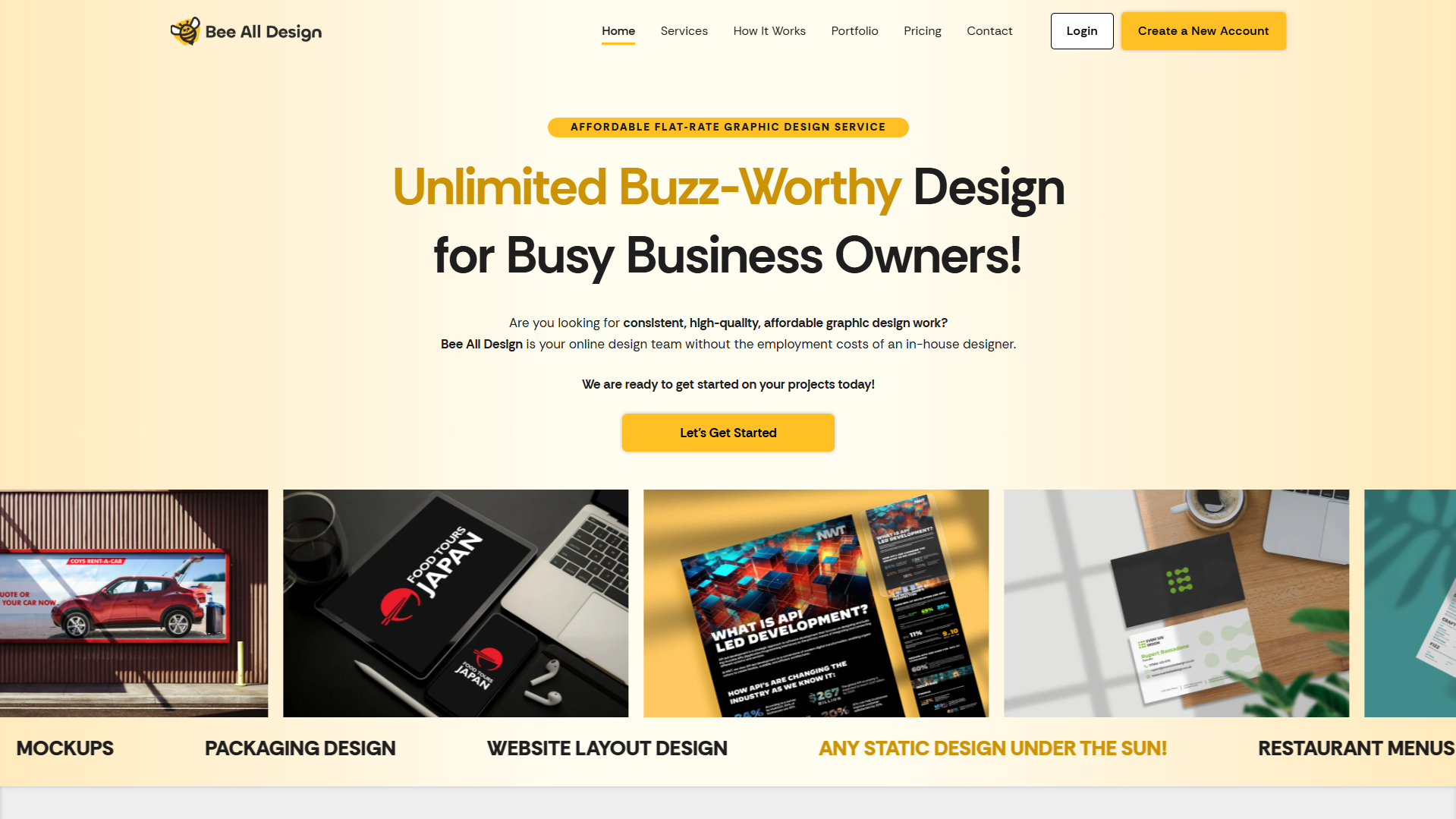 Bee All Design page